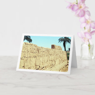 Den antika egyptiska muren med Hieroglyfc, Luxor Kort