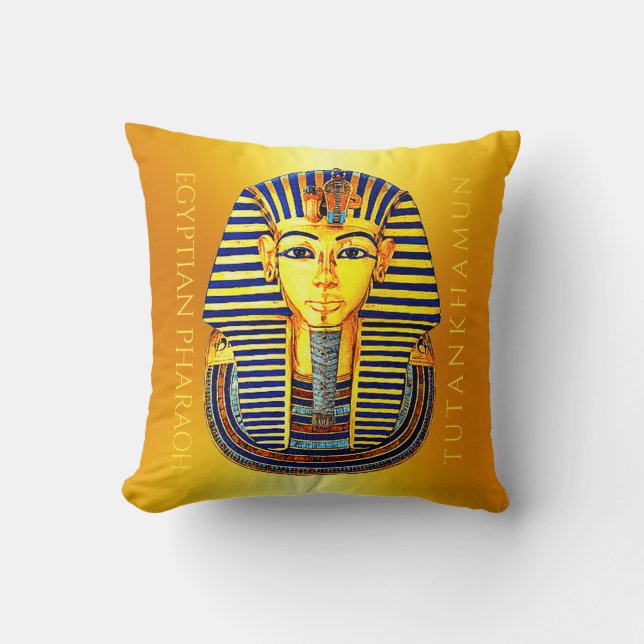 Den antika egyptiska Pharaoh Tutankhamun Guld Mask Kudde (Framsida)
