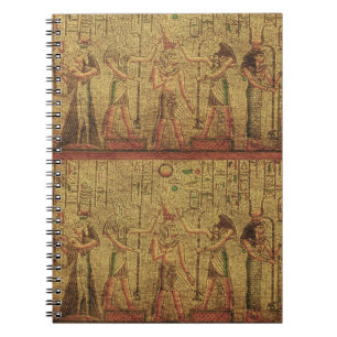 Den antika egyptiska Temple Wall Art Anteckningsbok