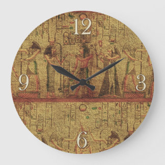 Den antika egyptiska Temple Wall Art Stor Klocka