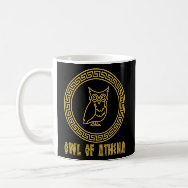 Den antika grekiska gudinnan från Wisdom Uggla i A Kaffemugg (Vänster)
