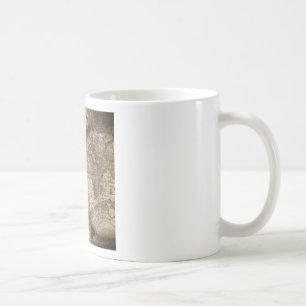 Den antika historiska världsatlas Karta-kontinente Kaffemugg