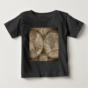 Den antika historiska världsatlas Karta-kontinente T-shirt