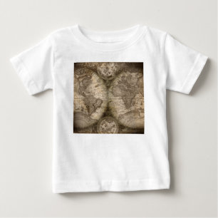 Den antika historiska världsatlas Karta-kontinente Tee Shirt