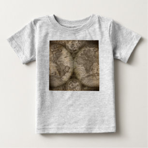 Den antika historiska världsatlas Karta-kontinente Tee Shirt