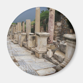 Den antika romerska vägen i staden Ephesus, Turkie Magnet