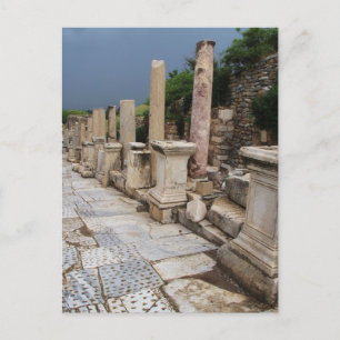 Den antika romerska vägen i staden Ephesus, Turkie Vykort