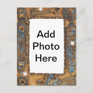 Den antika skelettnyckelramen tillfogar ditt egna vykort