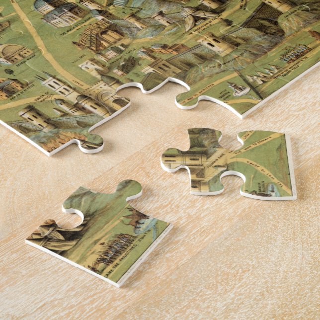 Den antika staden Jerusalem med Solomons tempel Pussel (Sidan)