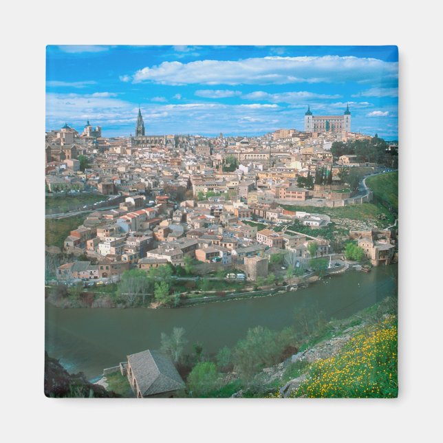 Den antika staden Toledo, Spanien. Magnet (Framsidan)