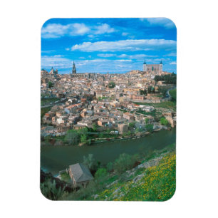 Den antika staden Toledo, Spanien. Magnet