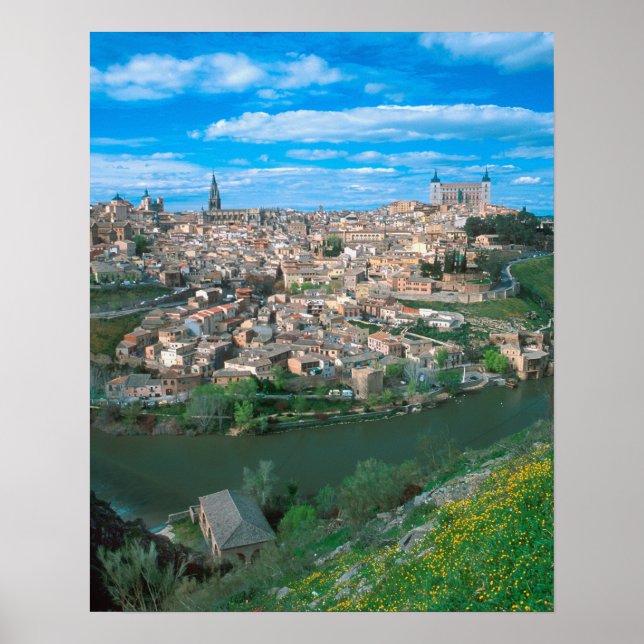 Den antika staden Toledo, Spanien. Poster (Framsidan)