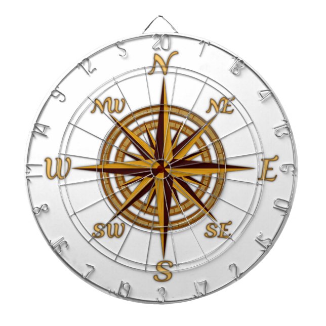 Den antika stilkompasset steg darttavla (Framsidan)