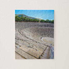Den antika teatern Epidaurus Greece Jigszle Puzzle Pussel