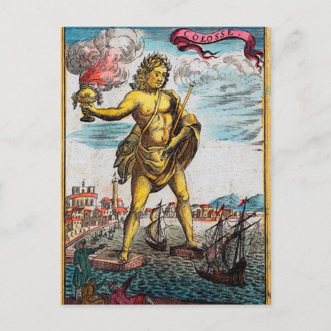 Den antika världens underverk vykort (Framsida)