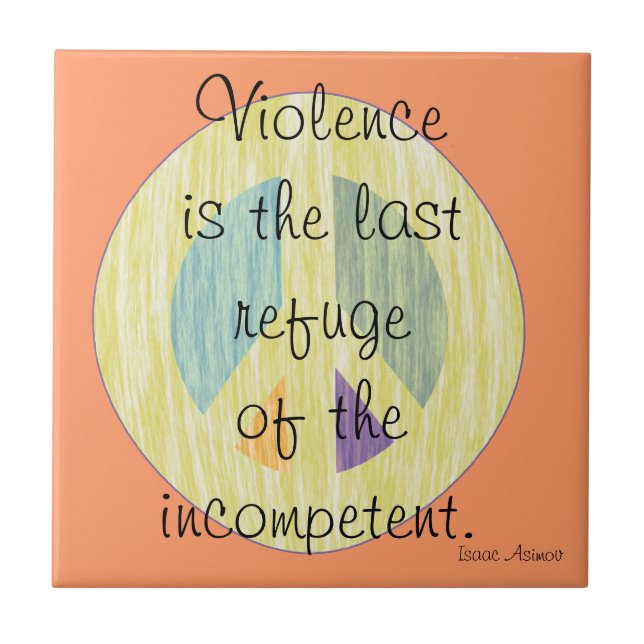 Den Antiwar fredsymbolgåvan belägger med tegel Kakelplatta (Framsidan)