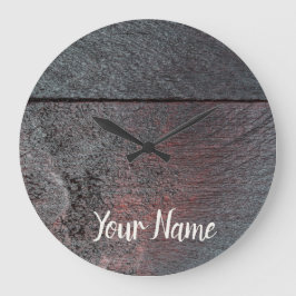 Den använda träbakgrunden stor klocka