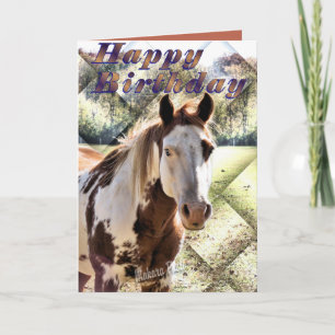 Den Appie hästen Bday Kort-skräddarsy Kort