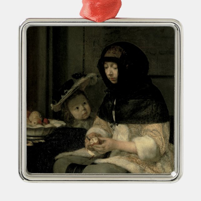 Den Apple skalaren, 1660 Julgransprydnad Metall (Framsidan)