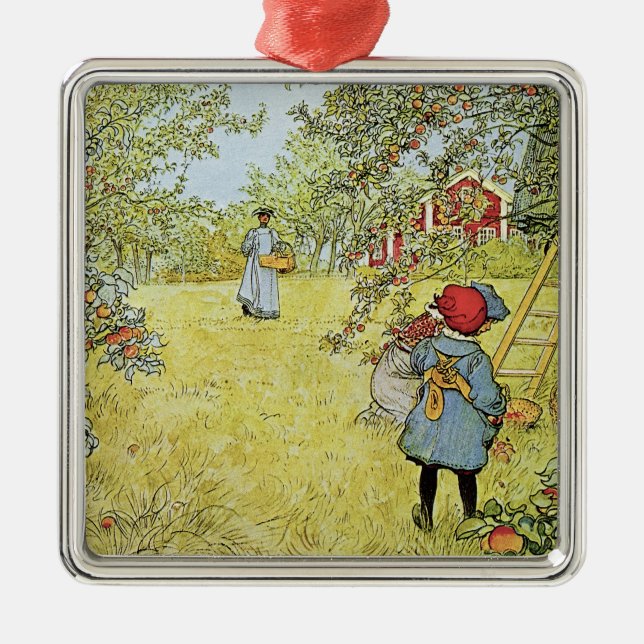 Den Apple skörden Julgransprydnad Metall (Framsidan)