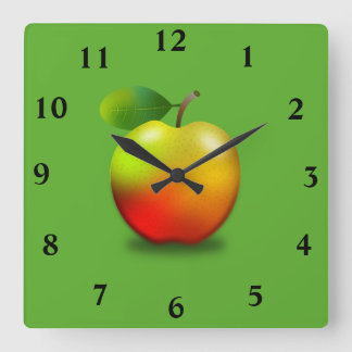 Den Apple väggen tar tid på Fyrkantig Klocka