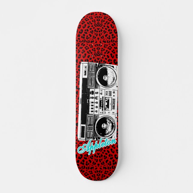 Den Appleton leapordgettot boxas Skateboard Bräda 20,5 Cm (Framsida)