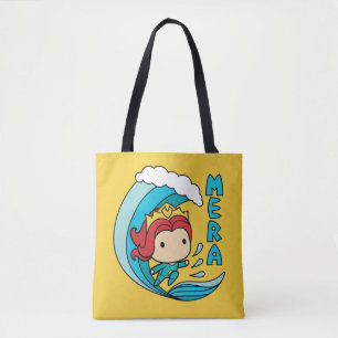 Den Aquaman Chibi Mera ridningen vinkar grafiskt Tygkasse