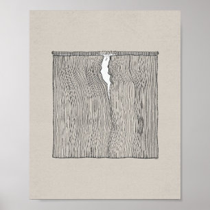 Den är Avslutat - Matthew 27:51 Bible Wall Art Poster