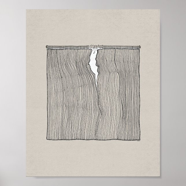 Den är Avslutat - Matthew 27:51 Bible Wall Art Poster (Framsidan)