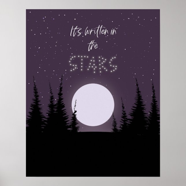 Den är skriven i Stars Forest Lila Poster (Framsidan)