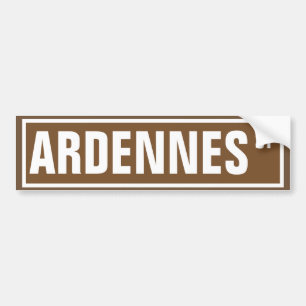 Den Ardennes gatan undertecknar Bildekal