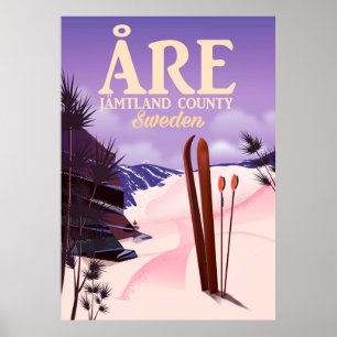 Den Åre sverigen skidar reser affischen Poster