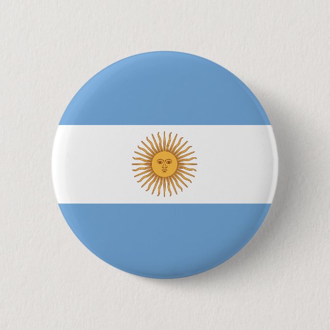 Den Argentina flagga knäppas Knapp (Framsida)