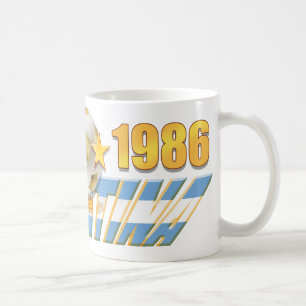 Den argentinska flagga 1978 1986 världsmästare kaffemugg