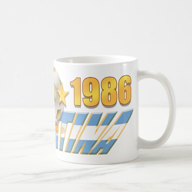 Den argentinska flagga 1978 1986 världsmästare kaffemugg (Höger)