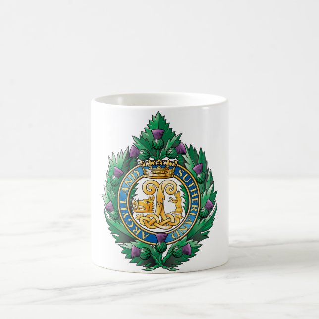 Den Argyll och Sutherland Highlandersregimenten Kaffemugg (Center)