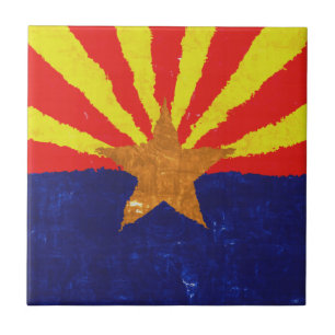 Den ARIZONA FLAGGA belägger med tegel Kakelplatta