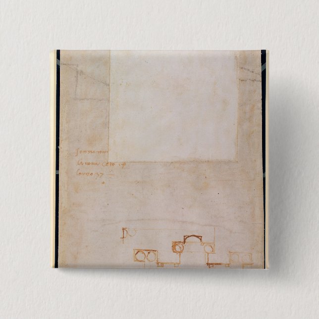 Den arkitektoniska studien med noterar knapp (Framsida)