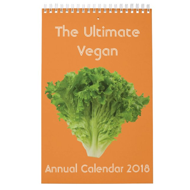 Den årliga kalendern 2018 för ultimat Vegan Kalender (Omslag)