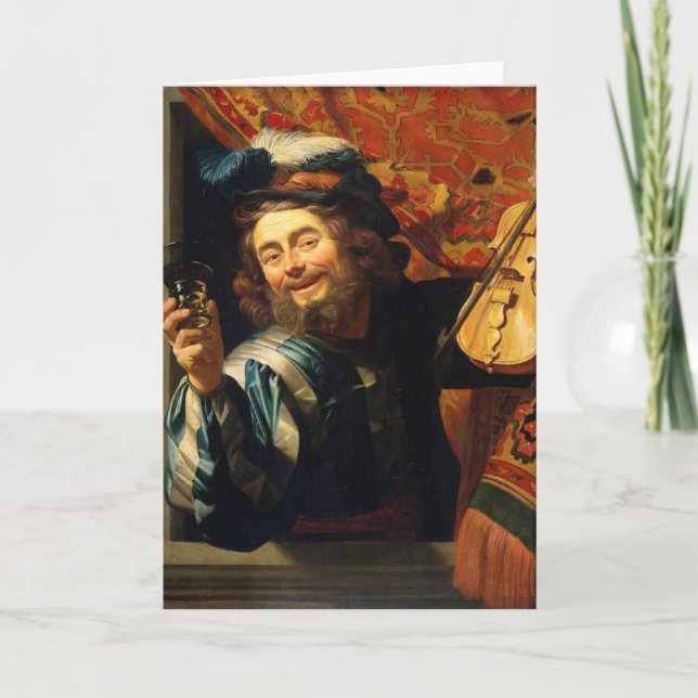 Den ärliga Spelmannen - Van Honthorst Helgkort (Framsida)