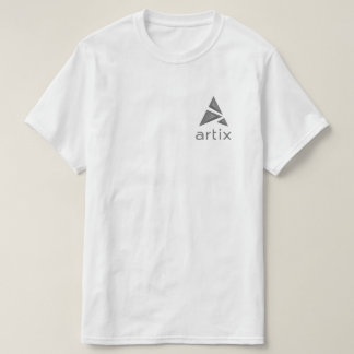 Den Artix gråskalalogotypen brännmärker vänstert T Shirt