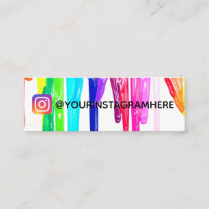 Den Artsy akrylen målar socialt massmedia Mini Visitkort