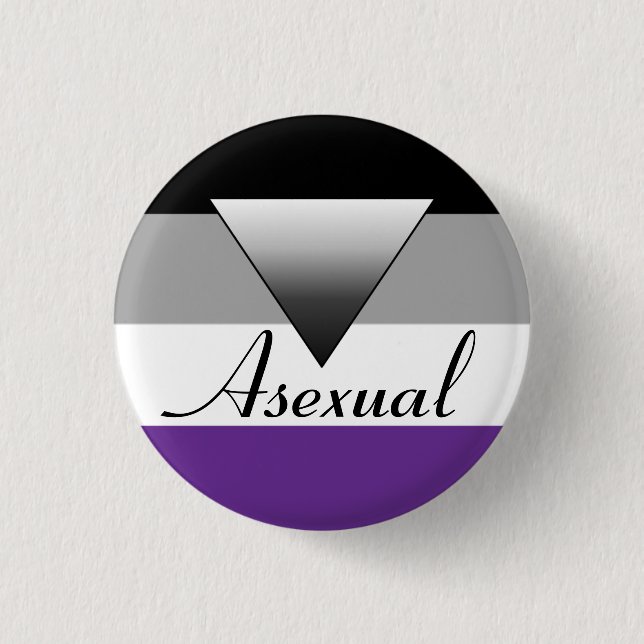 Den Asexual flagga & Triange emblem klämmer fast Knapp (Framsida)