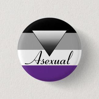 Den Asexual flagga & Triange emblem klämmer fast Knapp