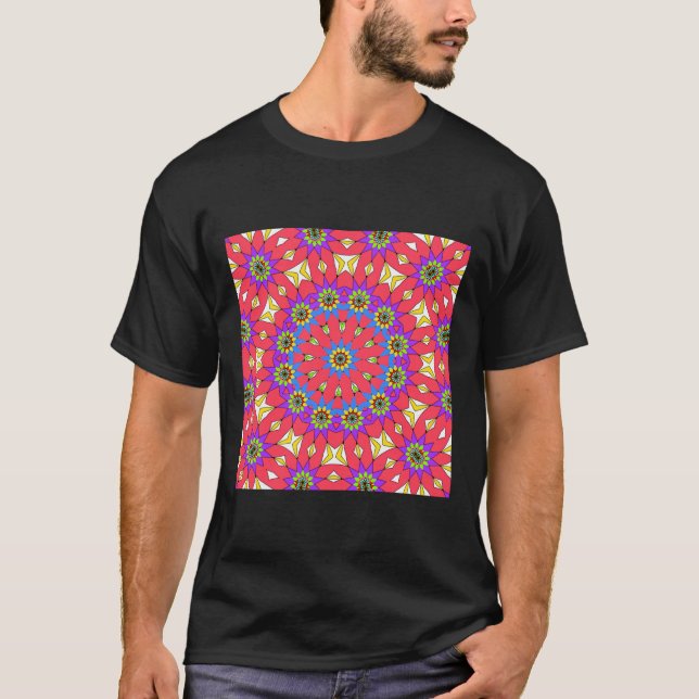 Den asiatiska arabiska indiska Ancienten Mandala H T Shirt (Framsida)