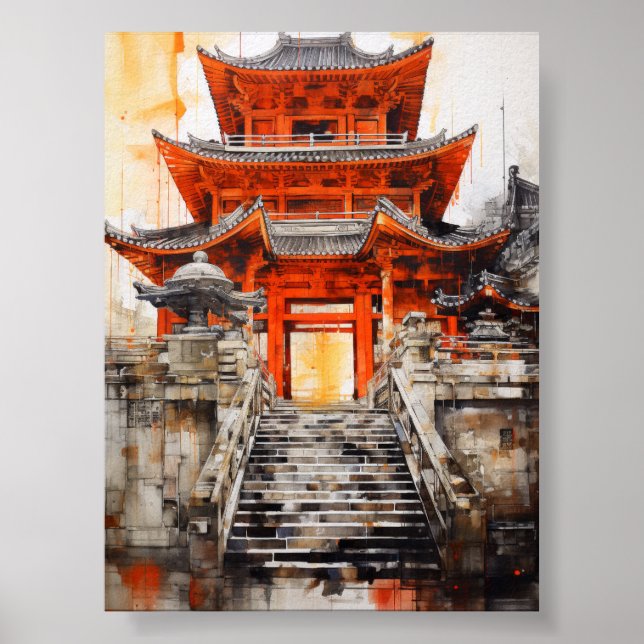 Den asiatiska arkitekturens väsen - konstnärliga p poster (Framsidan)