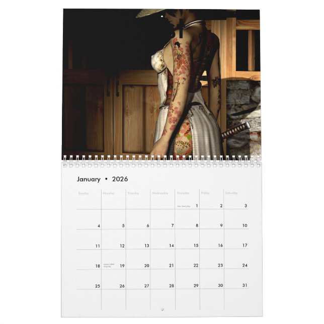 Den asiatiska tatueringen, testar kalender (Jan 2026)