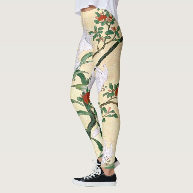 Den asiatiska vitliljan blommar All över Leggings (Vänster)