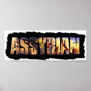 Den assyriska ordaffischen poster