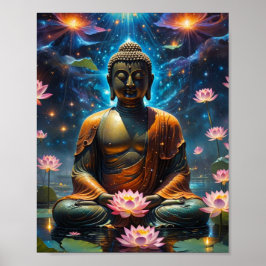 Den astillade mästare Buddha Poster